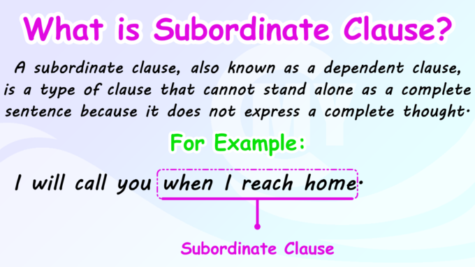 Subordinate Clause